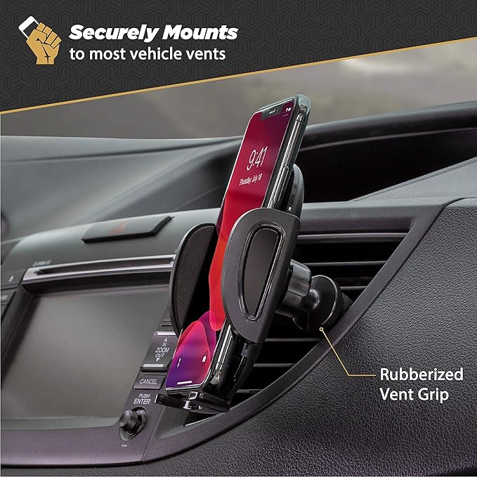 Scosche SUHV-2PKXCES0 2-Pack Select Vent Mount Phone Holder Cradle for Car or Truck - Universal Hands-Free Mount for Car Dashboard Air Vents - Vehicle Cell Phone Holder for iPhone or Android (2 Pack)