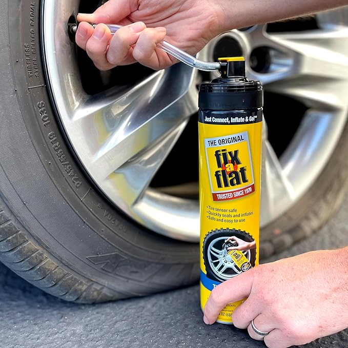 Fix-A-Flat S60369-6PK Aerosol Emergency Flat Tire Repair and Inflator, for X-Large Tires, Eco-Friendly Formula, Universal Fit for All Cars, Trucks and SUVs, 24 oz. (Pack of 6)