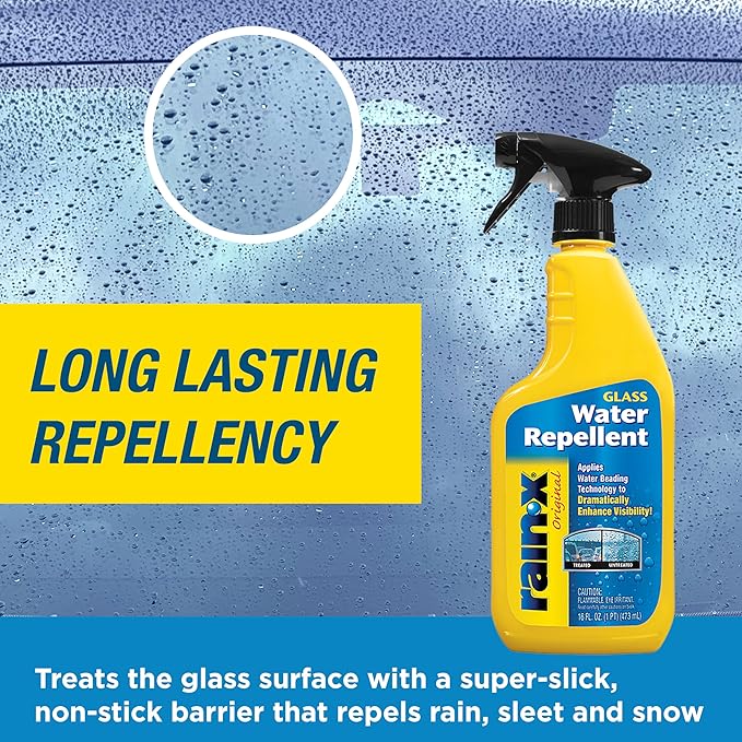 Rain-X 800002250 Glass Treatment Trigger, 16 Fl Oz - Exterior Glass Treatment to Dramatically Improve Wet Weather Driving Visibility During All Weather Conditions