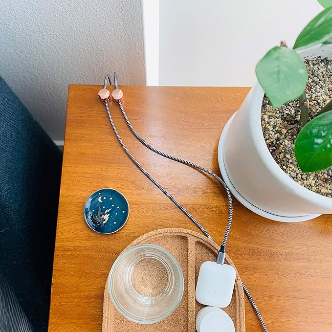 BRIGHTTIA Cable Clips - Premium Brass Cord Management for Home, Office & Car - Multipurpose Wire Holder Organizer - Sleek & Durable Design - Ideal Gift for Men, Women & Students - 4-Pack (Matte Brass)