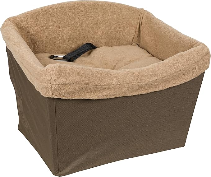 PetSafe Happy Ride Dog Safety Seat - Dedicated Pet Car Seat for Small Dogs - Elevated Booster Seat - Fleece Liner Booster Seat - Machine Washable - Fits Most Cars, Trucks & SUVs