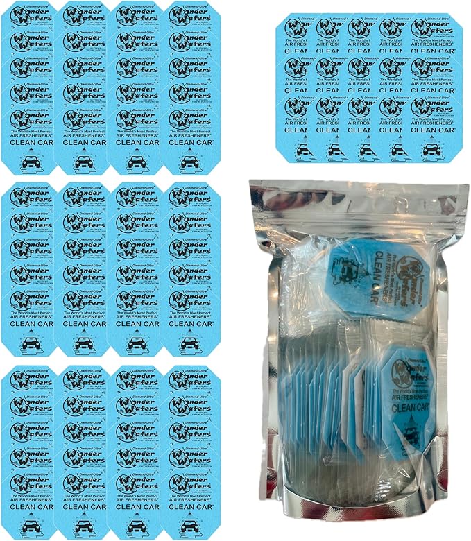 Wonder Wafers 75 count Air Fresheners Individually Wrapped, Clean Car Fragrance