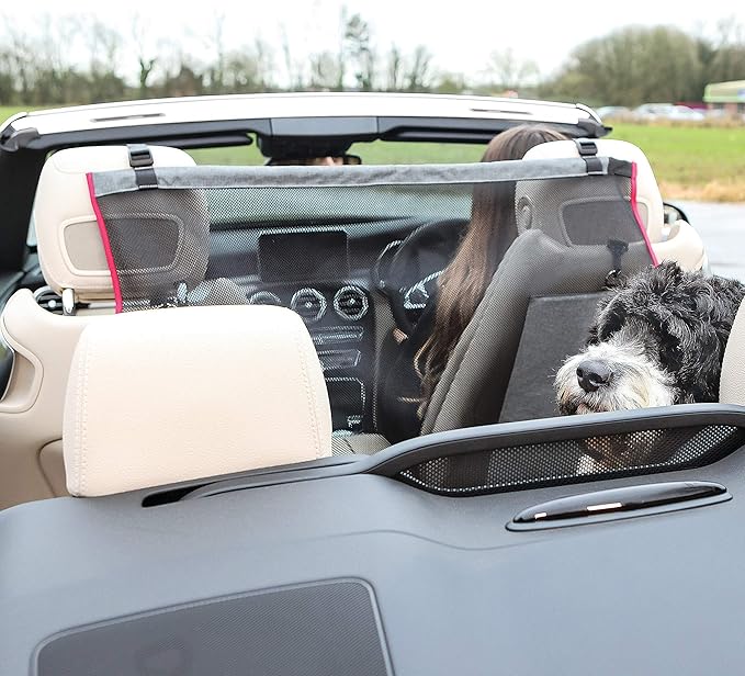 KONG Dog Car Barrier - Protective Mesh Net Car Seat Divider for Pets with Adjustable Straps