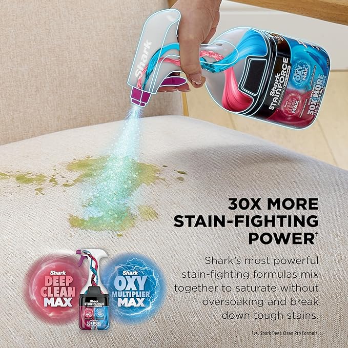 Shark EveryMess Ultra-Powerful 3-in-1 Wet Vac, Dry Vac, & Stain Eliminator with StainForce Technology, Perfect for Homes, Pets, and Cars, 3 Accessories and Cleaning Solution, Gray, VX101