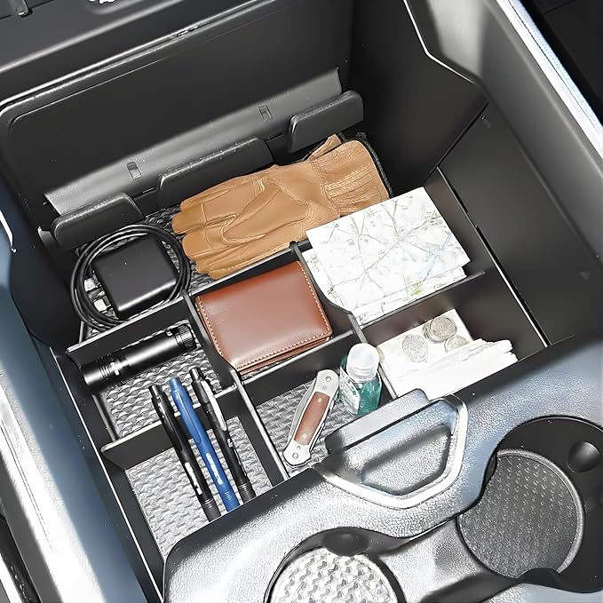 Vehicle OCD - Lower Center Console Organizer for RAM 1500/2500/3500 (2019-2026) (Longhorn and Limited models ONLY) - Made in USA - SLX162