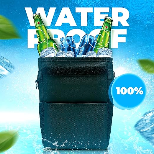 EcoNour Car Trash Can with Lid (1.5 Gallons), Hanging Garbage Can, Water Proof Trash Bag for Car, SUV, Truck, Car Trash Bin (Black), Car Trash Accessories with Multipurpose Storage