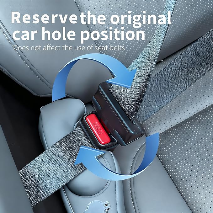 Inflatable Car Seat Gap Filler Strip - 2Pcs Suede Foldable Seat Gap Plug Blocker,Stop Dropping Items,Soft Interior Accessories for All Cars (Gray)