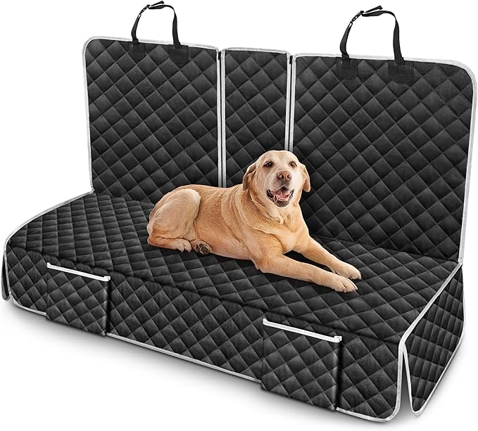 Dog Car Seat Cover Compatible with Honda Civic Accord HRV HR-V Si Sedan Hatchback Sport LX EX EX-L Hybrid Rear Back Seat Accessories, Waterproof Pet Bench Backseat Covers with Backing 2000-2026