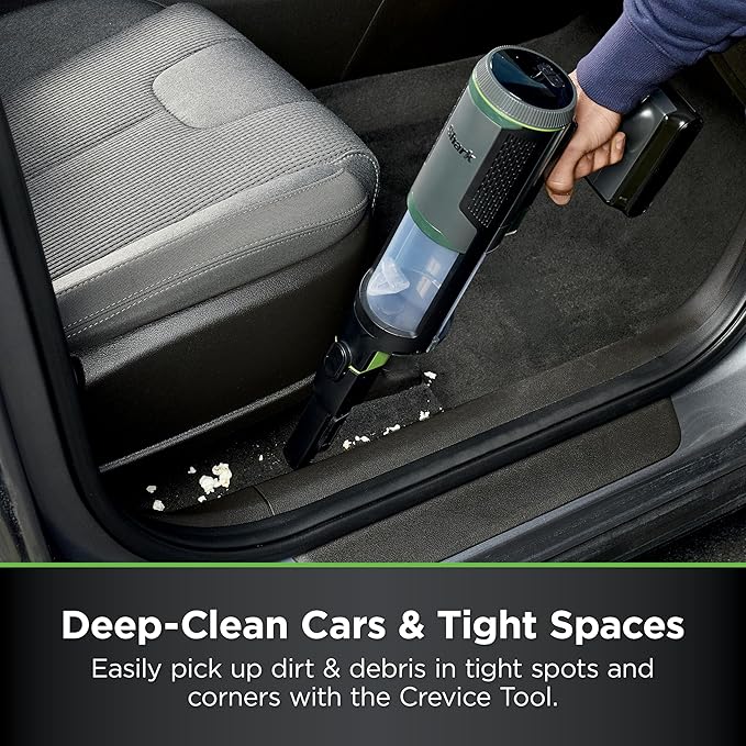 Shark PowerBoost Cordless 2-in-1 Car/Home Handheld PowerVac, Powerful Suction, 40 Minute Runtime, Portable, 3 Cleaning Modes, LED Screen, Furfins Tool, Duster Crevice Tool, Charcoal, BH102