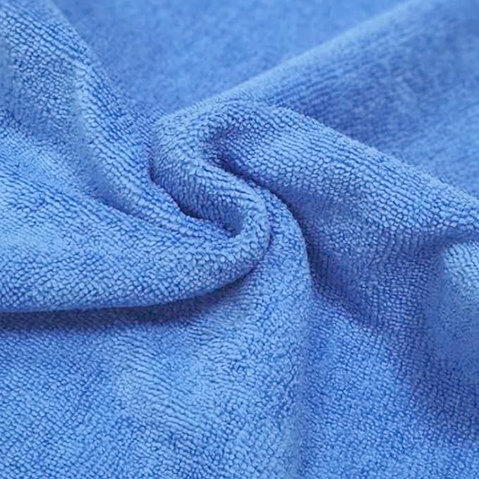 POLYTE Microfiber Cleaning Cloth, 12 x 16 in, Blue, Green, Yellow, 36 Pack