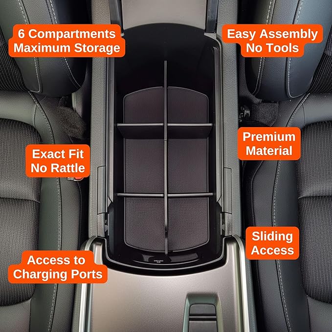 Vehicle OCD - Center Console Organizer for Honda Accord (2018-2022) (Automatic Transmission only) - Made in USA - SLX172