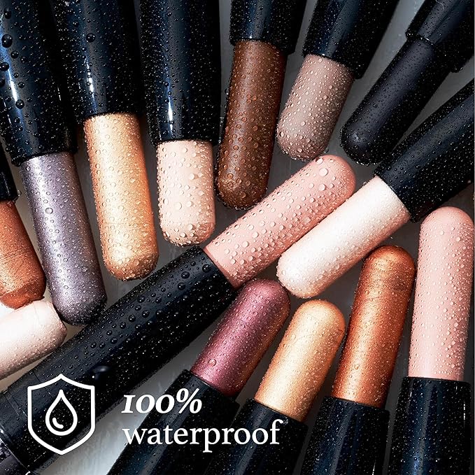 Julep Twice As Nice Eyeshadow Stick and Eyeliner Duo | Includes Eyeshadow 101 Creme-to-Powder Waterproof Shadow Stick, Sapphire Shimmer and All-Day Gel Eyeliner Pencil, Blackest Black