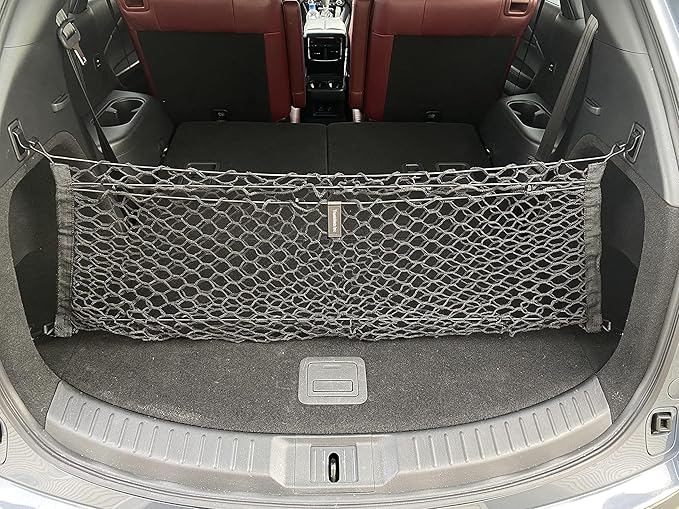 Envelope Style Automotive Elastic Trunk Mesh Cargo Net for Mazda CX-9 Sport Touring 2016-2023 - Premium Trunk Organizers and Storage - Luggage Net for SUV - Best Car Organizer for Mazda CX9 TC