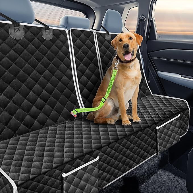 Dog Car Seat Cover Compatible with Honda Civic Accord HRV HR-V Si Sedan Hatchback Sport LX EX EX-L Hybrid Rear Back Seat Accessories, Waterproof Pet Bench Backseat Covers with Backing 2000-2026