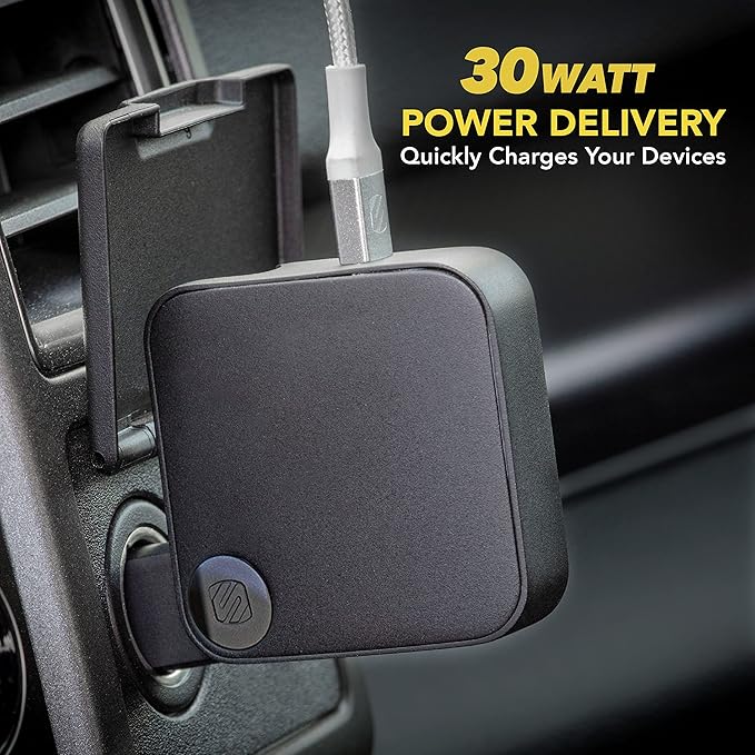 Scosche HCPDC30 PowerVolt 2 in 1 30W Home and Car Charger Compatible with USB-C Devices