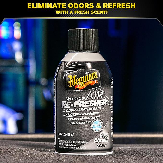 Meguiar's Air Re-Fresher, Black Chrome scent, 2 oz (Pack of 3)