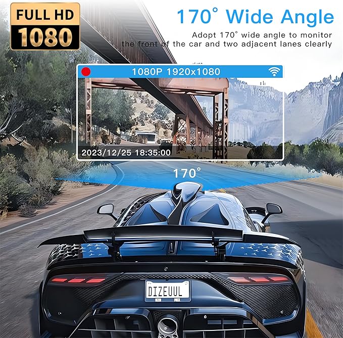 4 Channel Dash Cam 360° View, TOPGOOSE 2K Front and Rear Inside, Left Right Dash Camera for Cars, 8 IR Lamps Night Vision, 5G WiFi & APP Control, G-Sensor, Parking Mode, with a Free 64GB SD Card
