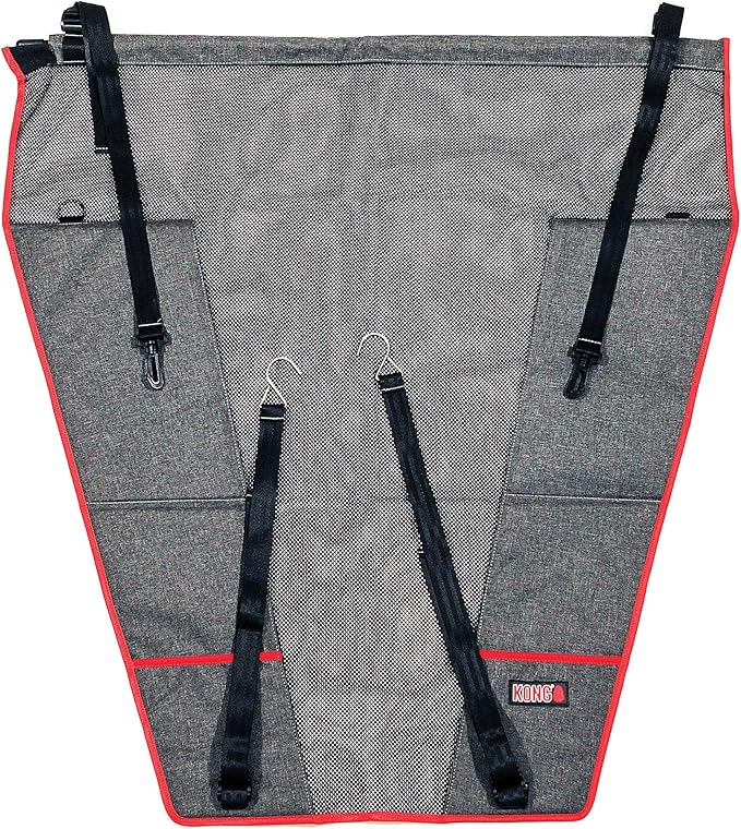 KONG Dog Car Barrier - Protective Mesh Net Car Seat Divider for Pets with Adjustable Straps