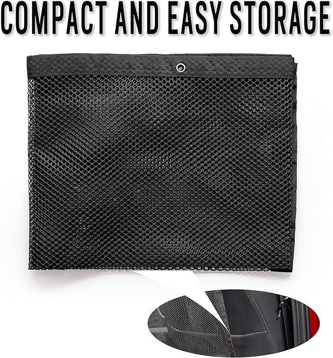 Zento Deals Car Pet Safety Barrier Net – Backseat Mesh Dog Divider – Universal Adjustable for SUV/Car/Van – Washable Safety Net Fence – (45’’x24.5’’)