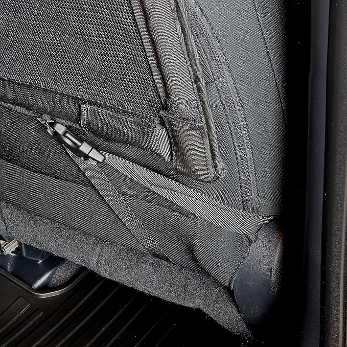 Bushwhacker Deluxe 50" Wide Dog Barrier for Cars, SUVs, Trucks, and CUVs – Pet Restraint Backseat Divider | Mesh Net Screen Shield Behind Front or Rear Seats Cargo Area – Ideal for Travel Safety
