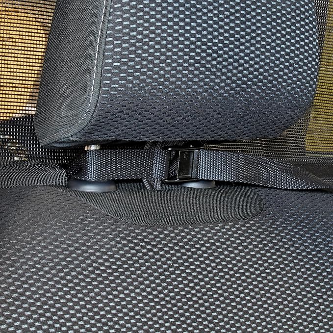 Bushwhacker Deluxe 50" Wide Dog Barrier for Cars, SUVs, Trucks, and CUVs – Pet Restraint Backseat Divider | Mesh Net Screen Shield Behind Front or Rear Seats Cargo Area – Ideal for Travel Safety